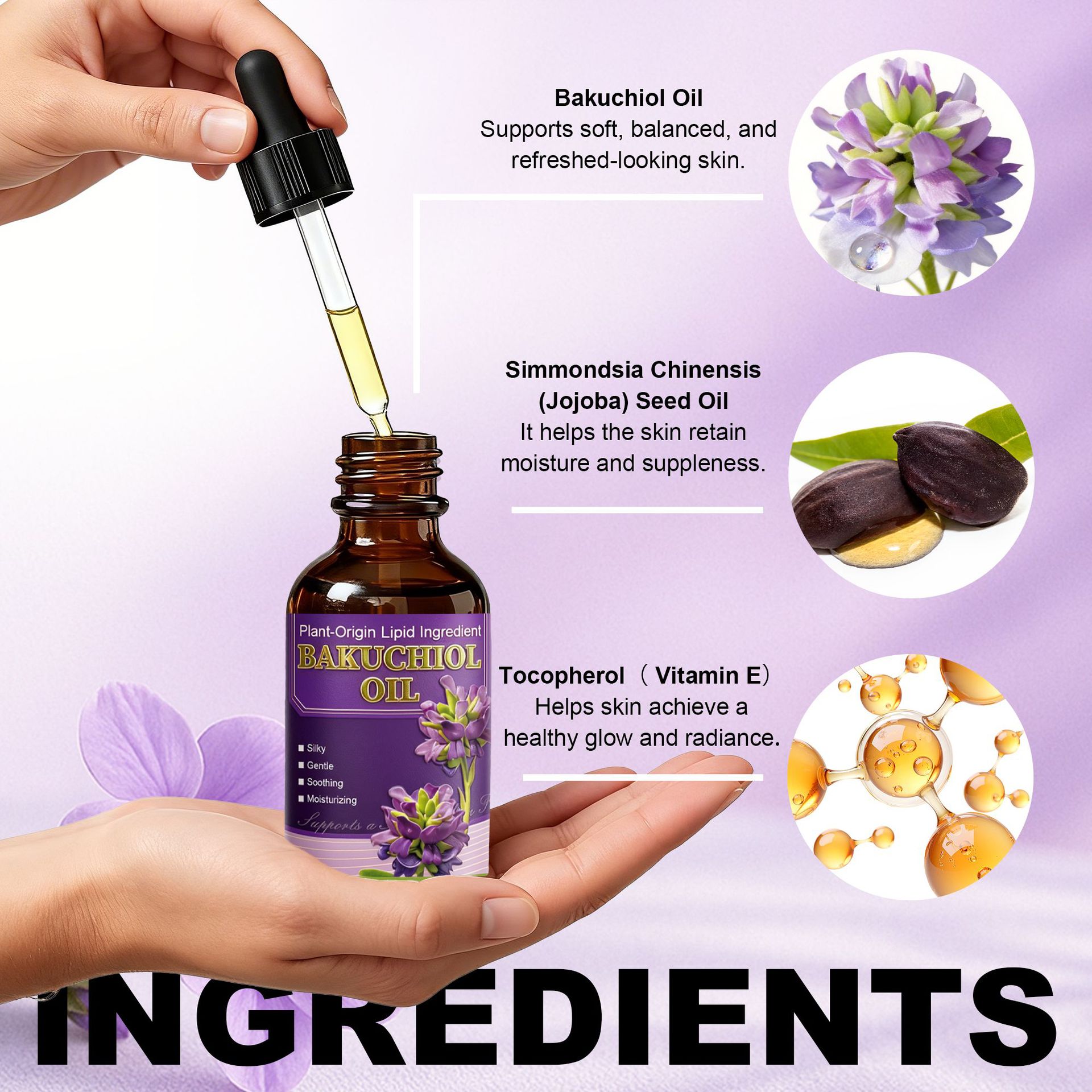 Minyak Wajah Anti-Penuaan Baku - Bakuchiol Retinol Alternative ulasan dan harga
