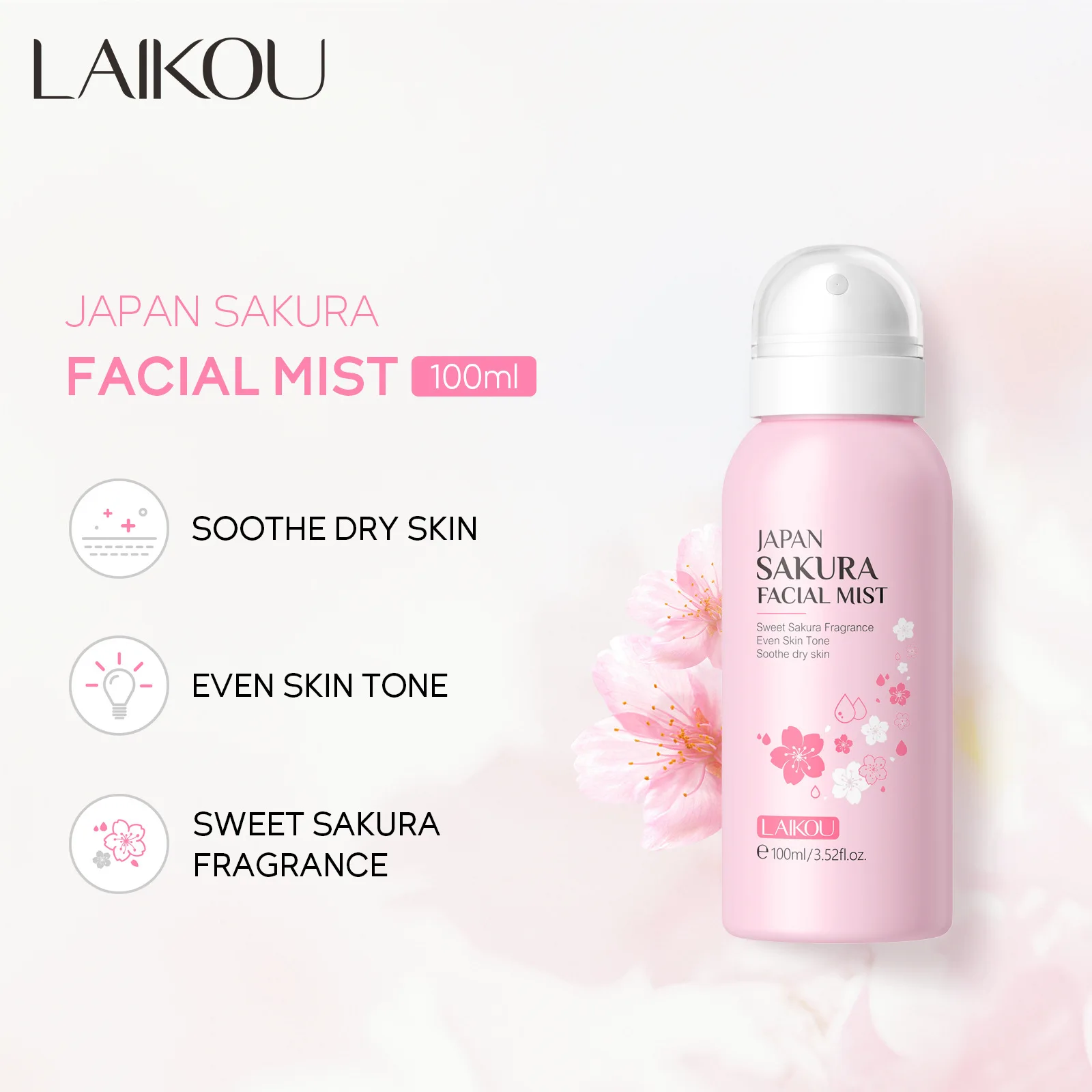 LAIKOU Sakura Semprotan Pencer - Niacinamide Brightening Serum ulasan dan harga