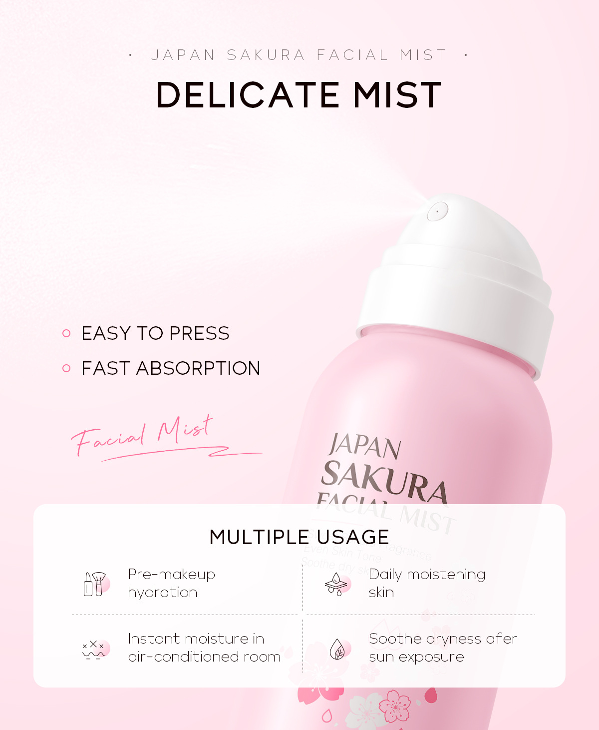 LAIKOU Sakura Semprotan Pencer - Niacinamide Brightening Serum ulasan dan harga