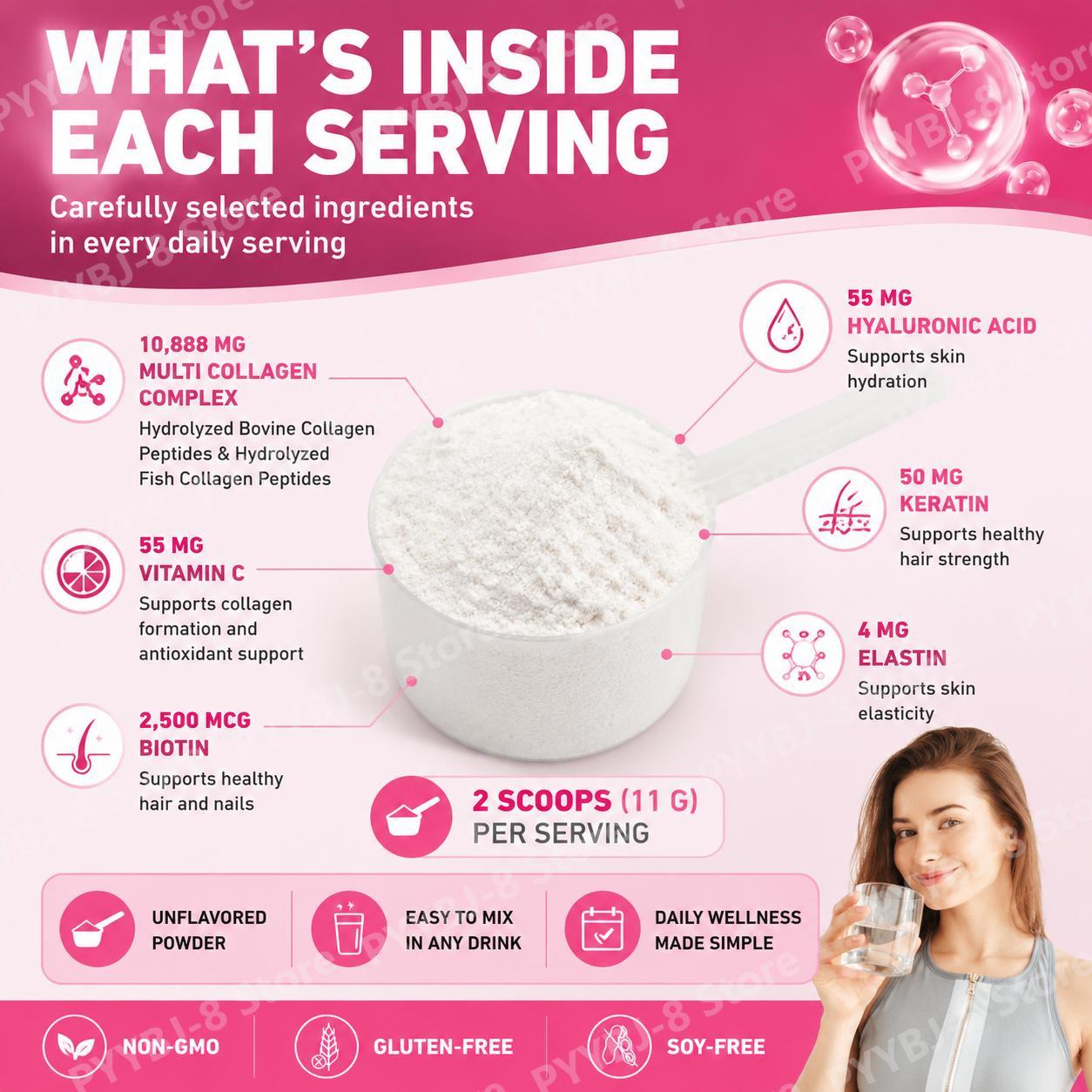 SoloTree Multi Collagen Peptid - Vitamin C Powder ulasan dan harga